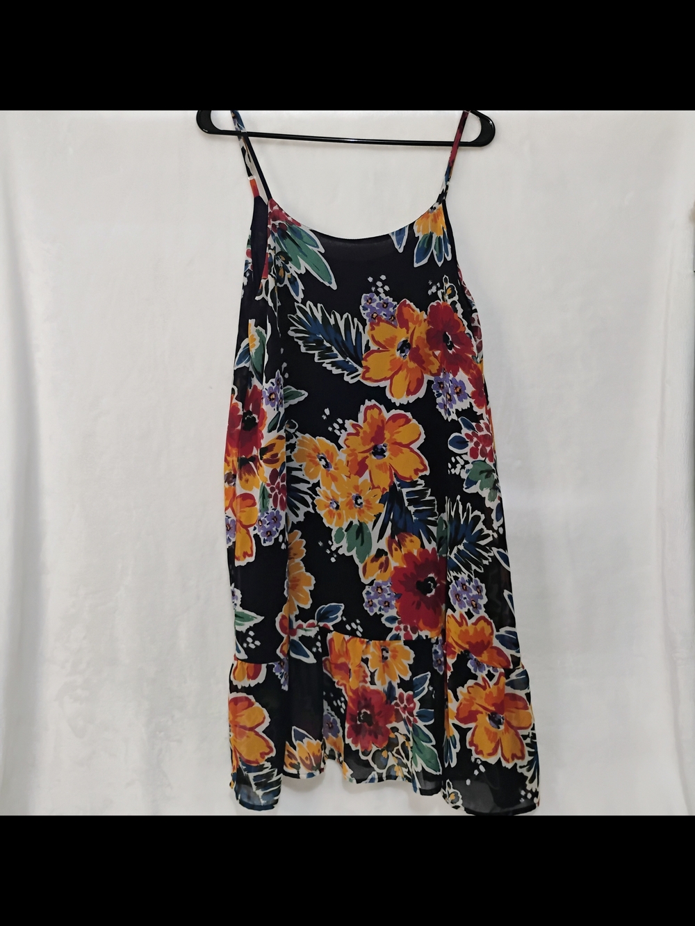 Kylie Paige Sz Large Bold Floral Sleeveless Summer Dress Tropical Sheer‎ Lined U